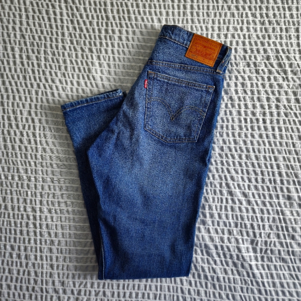 Levi's Premium 501 S Jeans Medium Wash Rips Slim Leg Size 27